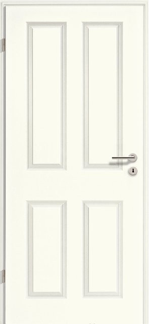 GetaDoor Zimmertür Brillant Classic 4004 Weiß, Vollspan, B: 73,5 cm, H: 198,5 cm - Bild 1