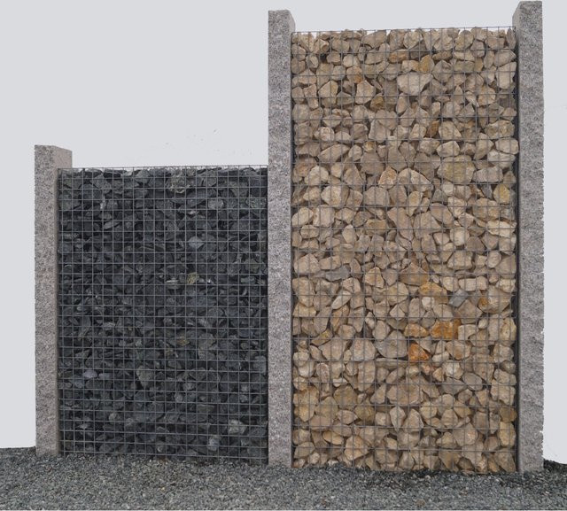 Gabiona Gabionen-Zaun aus Draht für den Bodenbereich, B/H/T: 160 x 107 x 17 cm - Bild 1