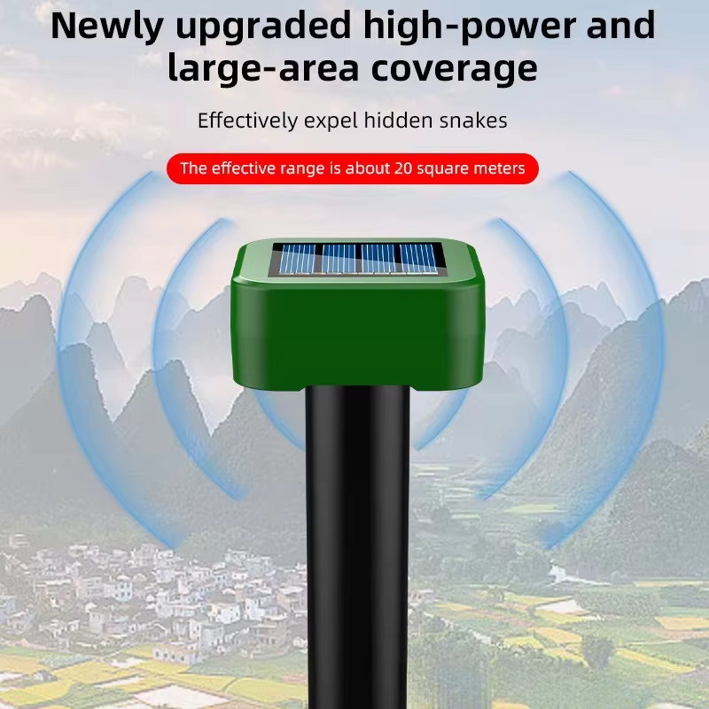 NOCCLILI Solarbetriebener Ultraschall-Tiervertreiber Wasserdichter Outdoor-Repeller für Nagetiere, Schlangen, Katzen, Hunde und Wölfe - Bild 3