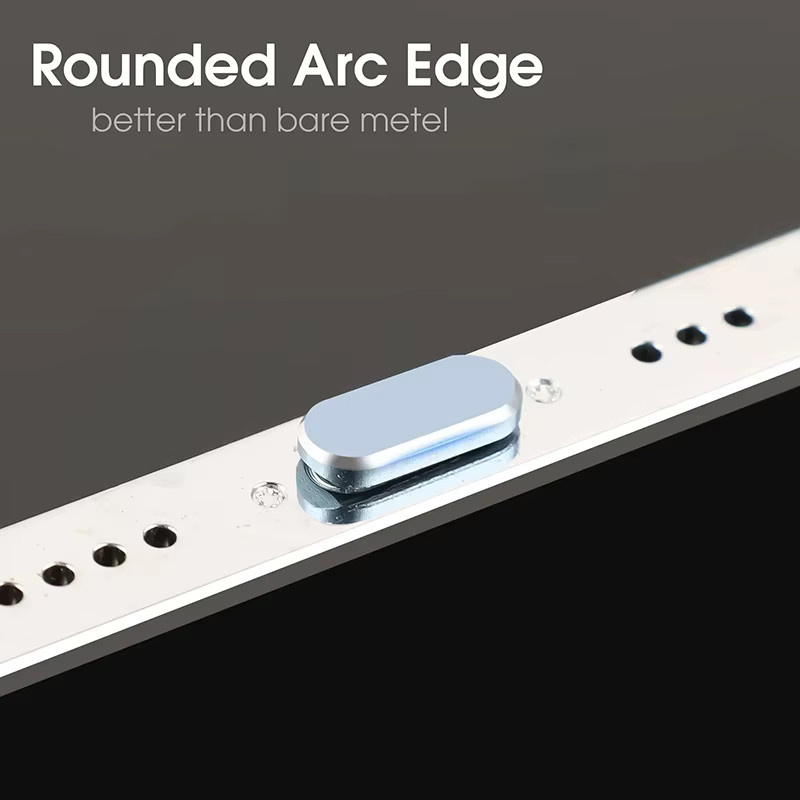 Metall Anti-Staub-Stecker für Apple iPhone, iPad und AirPods in Purple als Lightning-Port-Kappenabdeckung - Bild 3