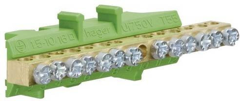Hager KM13E Klemme aus Messing in Grün - Bild 1