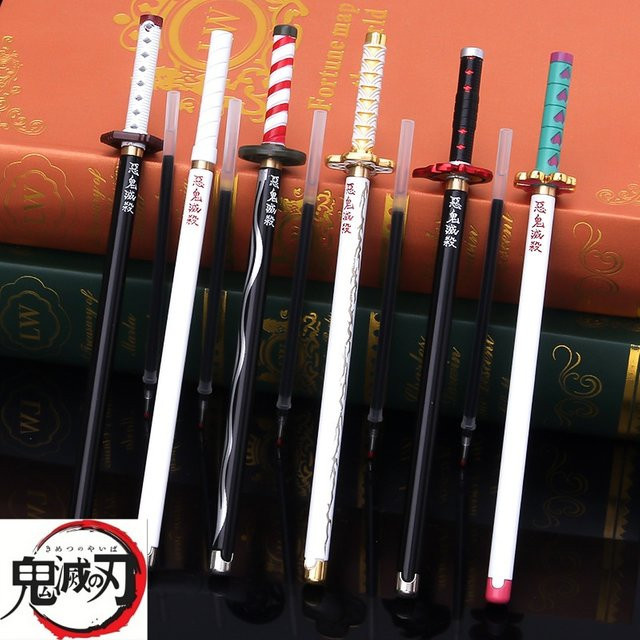 Bandai Demon Slayer Shinobu Signaturstift aus Legierung in Multicolour, 19,8 cm Kugelschreiber im Anime-Design - Bild 1