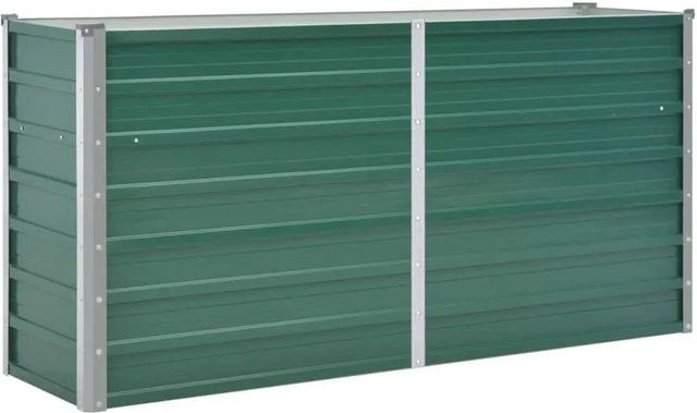 DELUKE Hochbeet OSKAR aus verzinktem Stahl in Grün, B/T/H: 160 x 40 x 77 cm - Bild 1