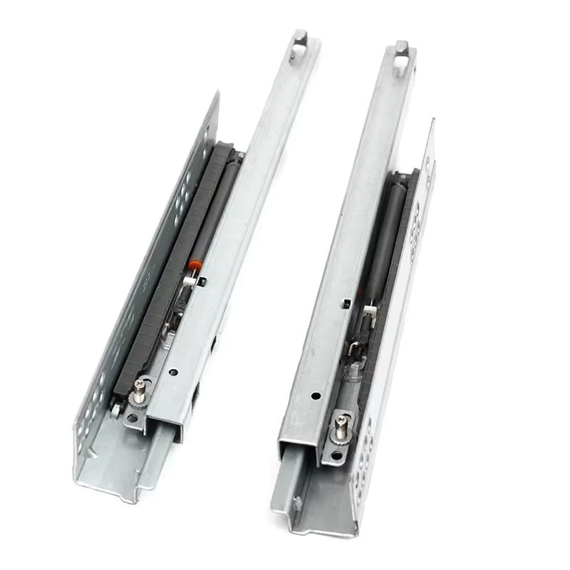 DTC Push-to-Open Unterflur Schubladenschienen Set, Farbe: Silber, Tragkraft: 25 kg - Bild 1