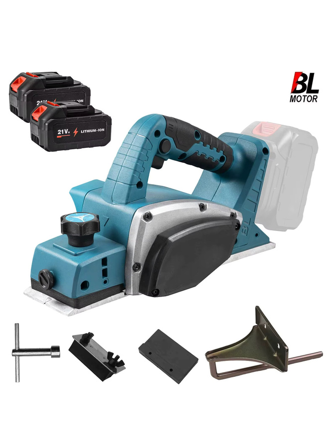 Makita Bürstenloser elektrischer Hobel in Blau, kabelloser Power-Hobel mit 15.000 U/min für Holzbearbeitung und DIY-Möbel - Bild 6