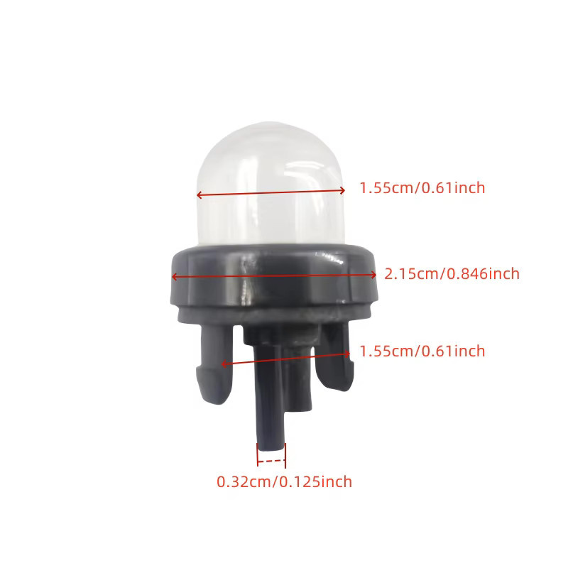 5 Stück Kettensägen-Primerbirnen GMIGE passend für Husqvarna Kettensäge 235 236 240 440 445 450 Rancher 460 und Gebläse 125B 125BX 225BX in Transparent - Bild 2