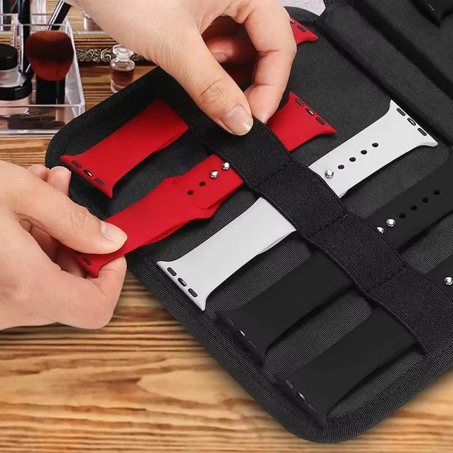 TINUORA Aufbewahrungstasche für 20 Uhrenarmbänder, Silikon, grau, Unisex - Bild 4