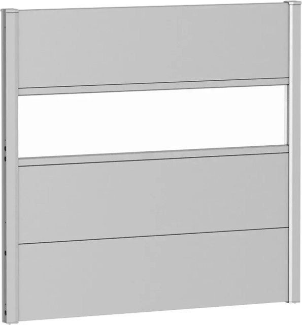 Biohort Wandpaneel Sichtschutz aus Stahlblech mit Acrylglas in Silber-Metallic, B: 100 cm, H: 91 cm - Bild 1