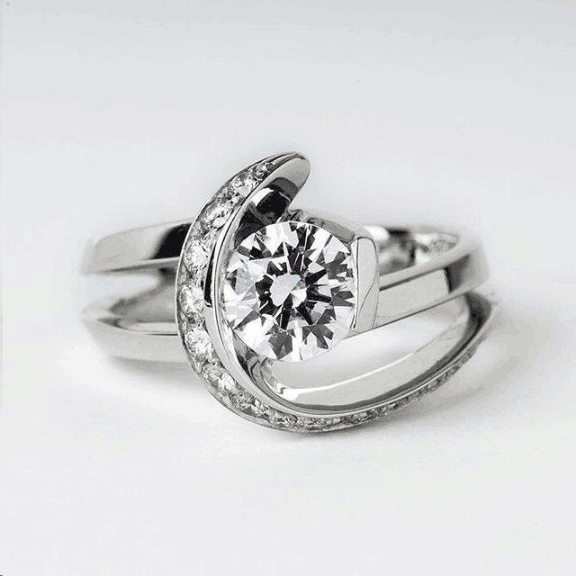 YIRAN Jewelry Ring 925 Silber, Diamant, Weiß, Damen - Bild 1