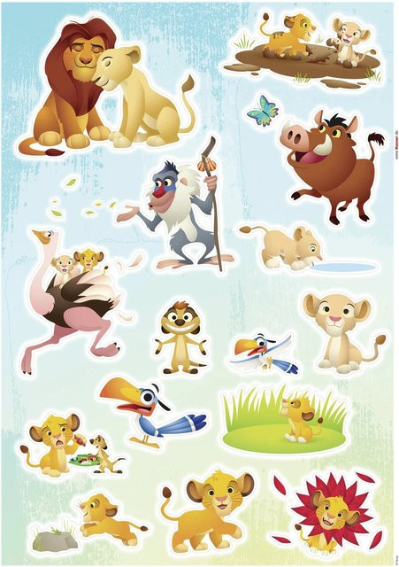Komar Deko-Sticker Lion King Wildlife Multicolor B: 50 cm, H: 70 cm - Bild 1