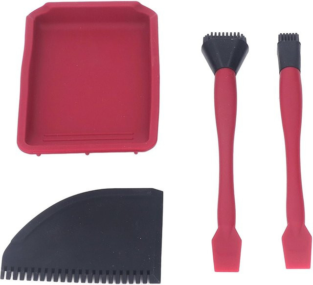 Koogeelife Silikonkleber-Applikator-Set in Pink mit 2 Pinseln, 1 Kamm und 1 Schale für gleichmäßiges Auftragen - Bild 1