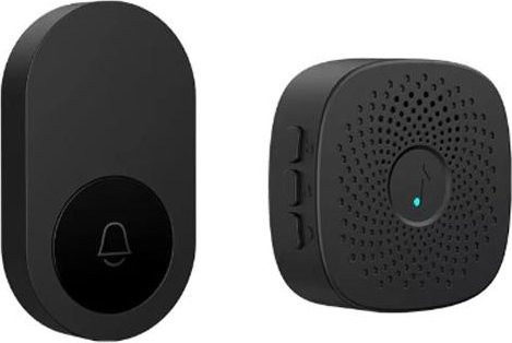 Meiteai-All Drahtlose Smart Türklingel für Außen und Innen in Schwarz mit USB-Anschluss, 38 Melodien und 4-stufiger Lautstärkeregelung inklusive Fernbedienung - Bild 1