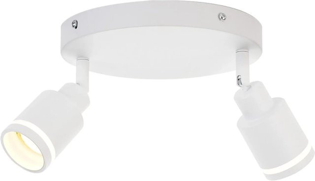 NETTLIFE Deckenstrahler aus Metall in Weiß, verstellbar, 2xGU10, modern - Bild 1