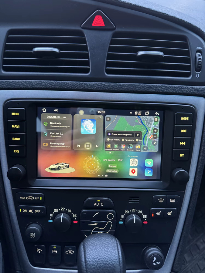 CHSTEK Android 13 Autoradio mit Carplay, GPS, WiFi und 4G für Volvo XC70 V40 S60 V70 S40, Schwarz - Bild 3