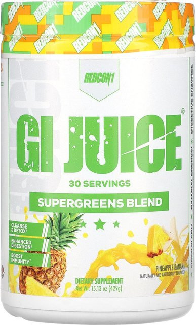 Redcon1, Saft, Supergreen-Mischung, Ananas-Bananen-Geschmack, 429 g - Bild 1