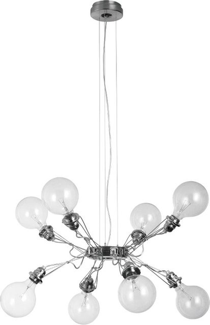 Lumina Matrix Otto Pendelleuchte aus Metall in Silber mit transparentem Glas und E27-Fassung - Bild 1