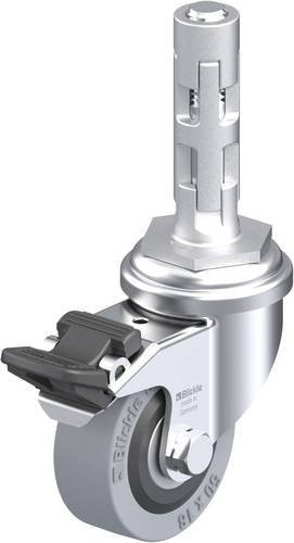 Blickle LRA-VPA 50K-FI-E01 Lenkrolle mit Feststeller in Schwarz-Grau-Silber mit 50mm Rad-Durchmesser und 40kg Tragfähigkeit - Bild 1
