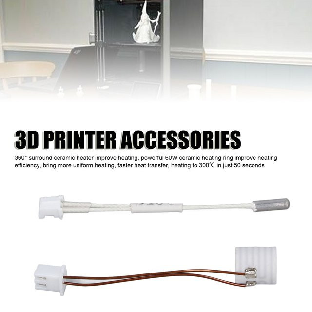 Creality Hotend Keramik-Heizungsthermistor-Kit 60 W für K1 und K1 Max 3D-Drucker Ersatzteil in Weiß - Bild 1