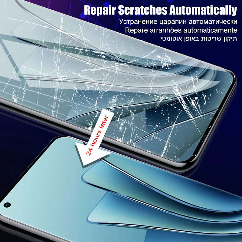 4er-Pack Gebogene Hydrogel Displayschutzfolien für OnePlus 13, 12, 13R, 11, 10, 9, 8T, 7T Pro, Nord 4, ACE 5, Transparent - Bild 2