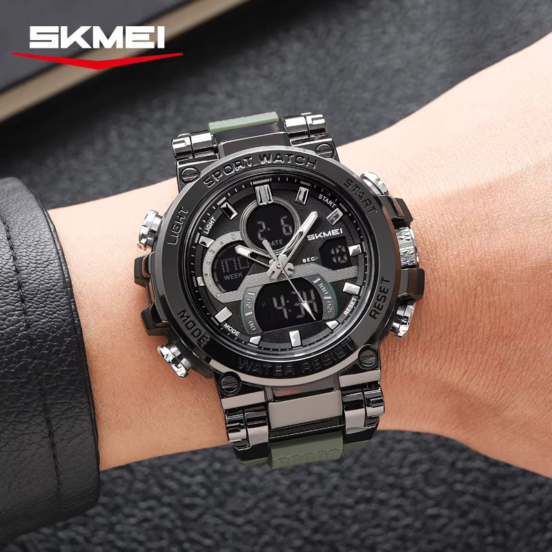 SKMEI Digitaluhr, Herren, Kunststoff, Schwarz, Rund - Bild 3