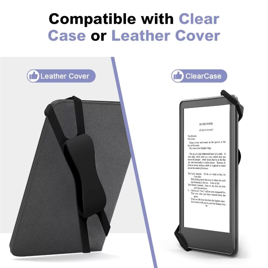 Ergonomische Silikon-Handschlaufe in Pink für Tablets und eReader von 6 bis 10 Zoll, rutschfester Halter für Kindle, Kobo, Boox und Lenovo - Bild 5