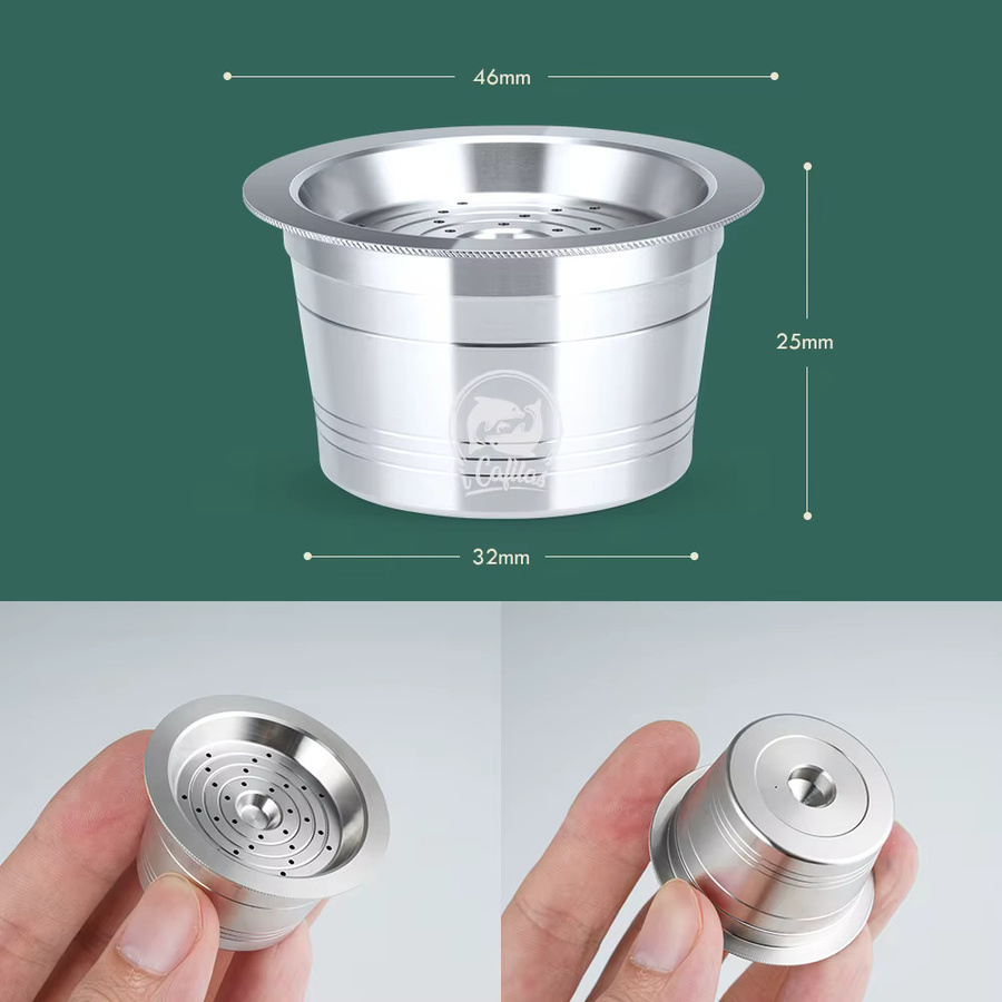 RECAFIMIL Wiederverwendbare Kaffeekapsel für Tchibo Cafissimo Easy, Edelstahl Nachfüllfilter in Silber - Bild 2