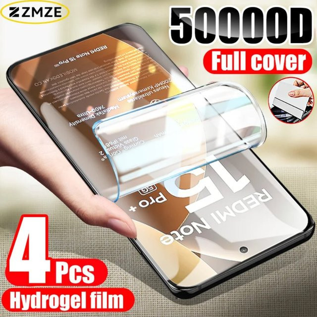 4er-Pack Hydrogel-Displayschutzfolie für Xiaomi Redmi Note Serie, transparent - Bild 1
