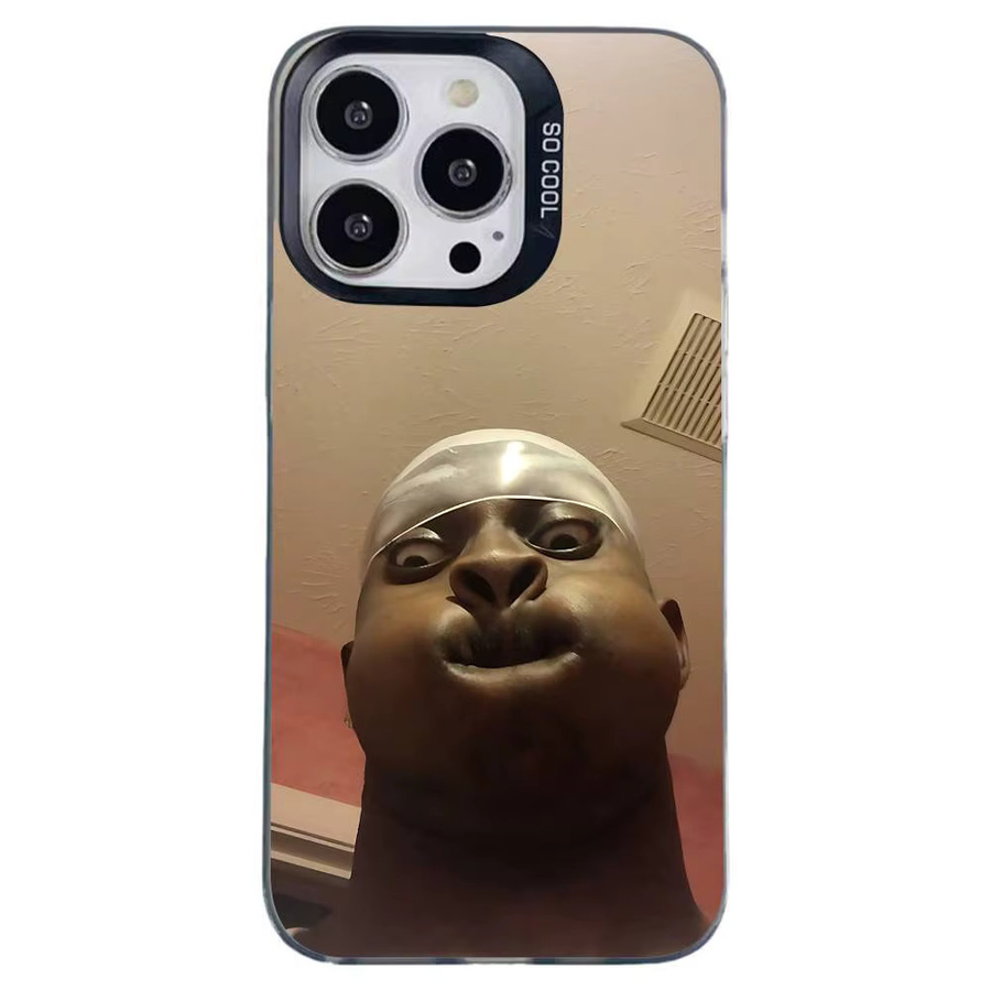 Stoßfeste Handyhülle Hässlicher Mann für Apple iPhone 11 bis 17 Pro Max Plus in Silber - Bild 7