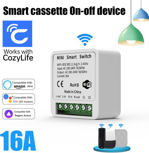 Cozylife Smart WiFi Mini-Steuerschalter in Weiß mit App-Steuerung für deine Smart Home Automation - Bild 1