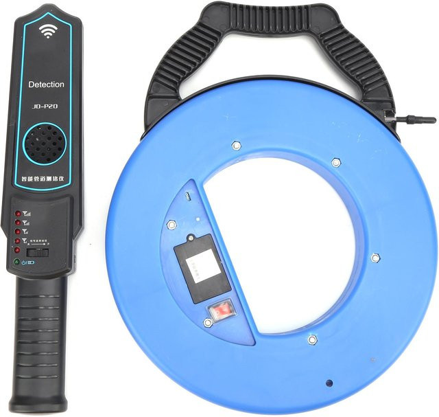Nensit Rohrverstopfungsdetektor Tragbarer Verstopfungs-Tester für Hausrohrleitungen, 20 Meter, Grau und Blau - Bild 1