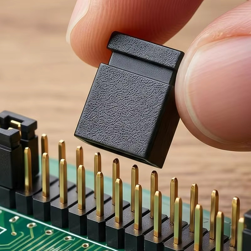 Sicherheits-Pitch-Jumper-Kappen mit langem Griff für elektronische Reparaturen und Schaltkreis-Debugging, 2,54 mm, Schwarz - Bild 3