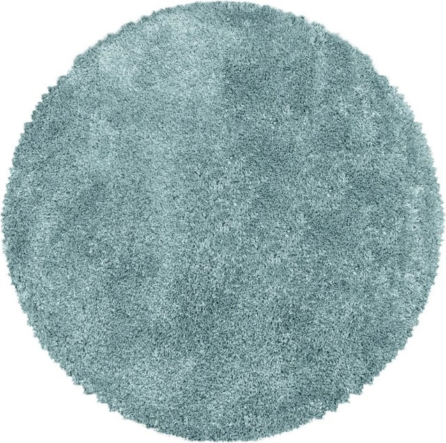 Ayyildiz Hochflorteppich Fluffy Shaggy Blau Rund Durchmesser: 80 cm - Bild 1