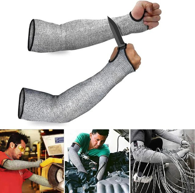 COYOCO Schnittfeste Armstulpen Stufe 5 und pannensichere Schutzhandschuhe mit atmungsaktiven Armschützern für den Haushalts- und Arbeitsschutz - Bild 1