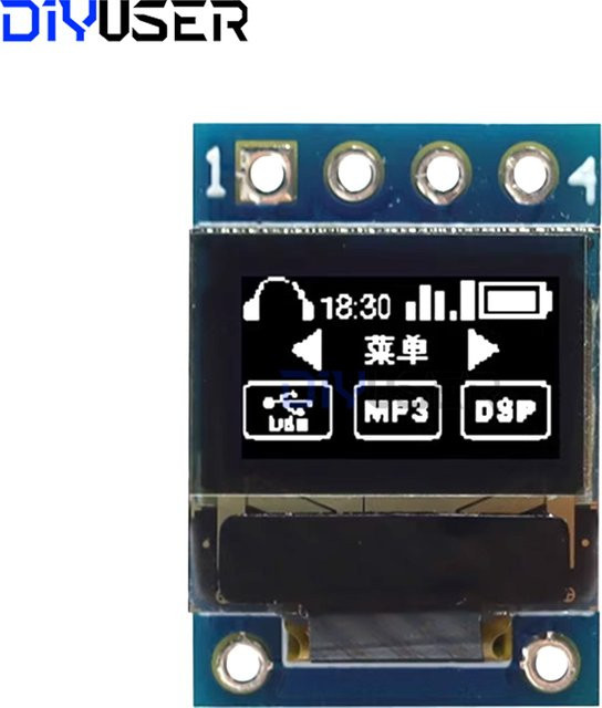 DIYUSER SSD1306 OLED-Display 0,42 Zoll Weiß 72x40 Pixel I2C SPI Schnittstellenmodul für Raspberry Pi DIY Entwicklungsboard - Bild 1