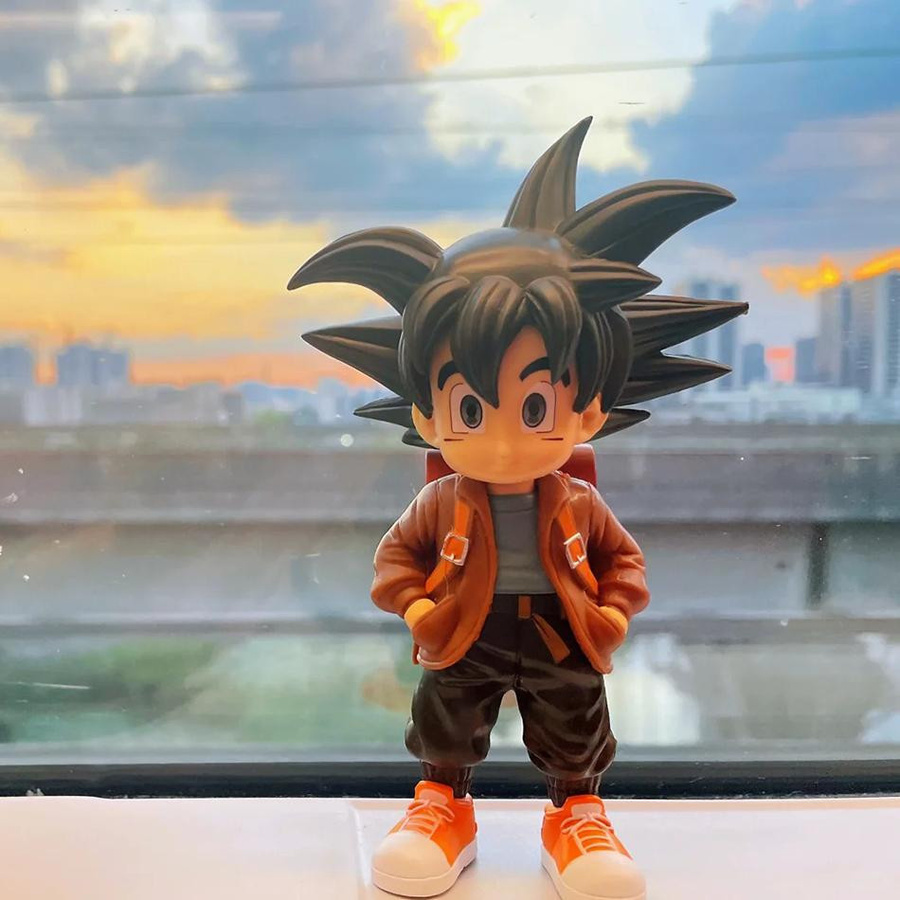 Fashnics Dragon Ball Son Goku Super Saiyan Q Version Figur, 15cm, PVC - Bild 2