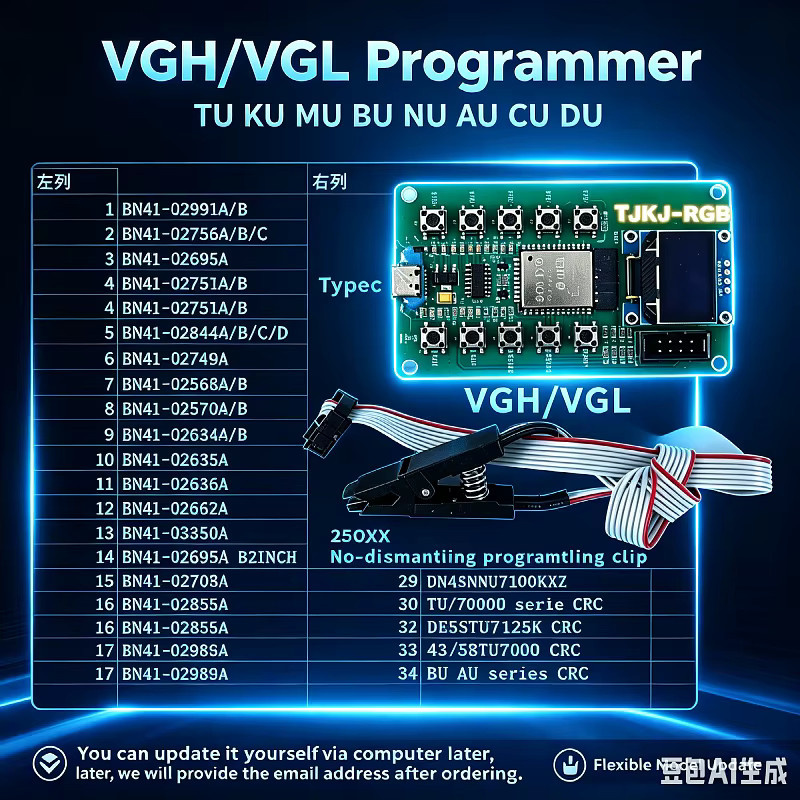 Samsung Programmierer für TV-Modelle VGH VGL TU KU MU BU NU AU CU DUVGH VGL in Blau und Grün - Bild 5