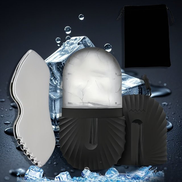 DUTRIEUX Silikon-Gesichts-Eisrolle & Guasha-Massagegerät, Unisex, Gesicht - Bild 1