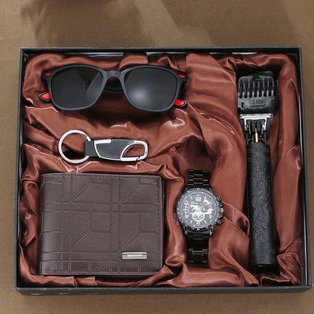 ZBJP Uhren-Set, Analoguhr, Edelstahl, Schwarz, Herren - Bild 1