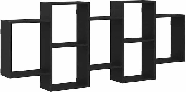 vidaXL Wandregal in Schwarz und Eichen-Optik aus Holzwerkstoff, B: 159 cm, H: 65 cm, T: 18 cm - Bild 1