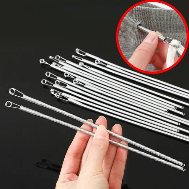 Silberner Kordelzug Einfädler Clip aus Metall für Hosen und Hoodies als DIY Nähen Zubehör - Bild 1