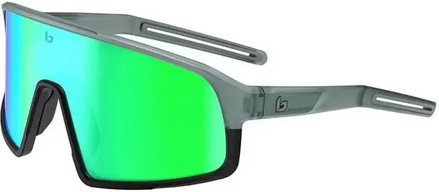 Bollé Shifter Sonnenbrille, Wrap, Kunststoff, Vollrand, Unisex, Black, Green, Grey - Bild 1
