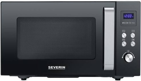 Severin Mikrowelle MW 7763 mit Grillfunktion in Schwarz und Edelstahl - Bild 1
