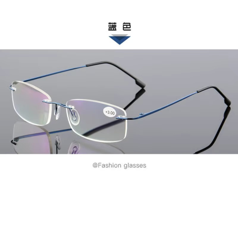 Sighttoo Lesebrille, randlos, rechteckig, transparent, Metall, Damen - Bild 2
