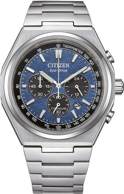 Citizen Chronograph, Solar, Titanium, Blau, 43 mm, Herren - Bild 1