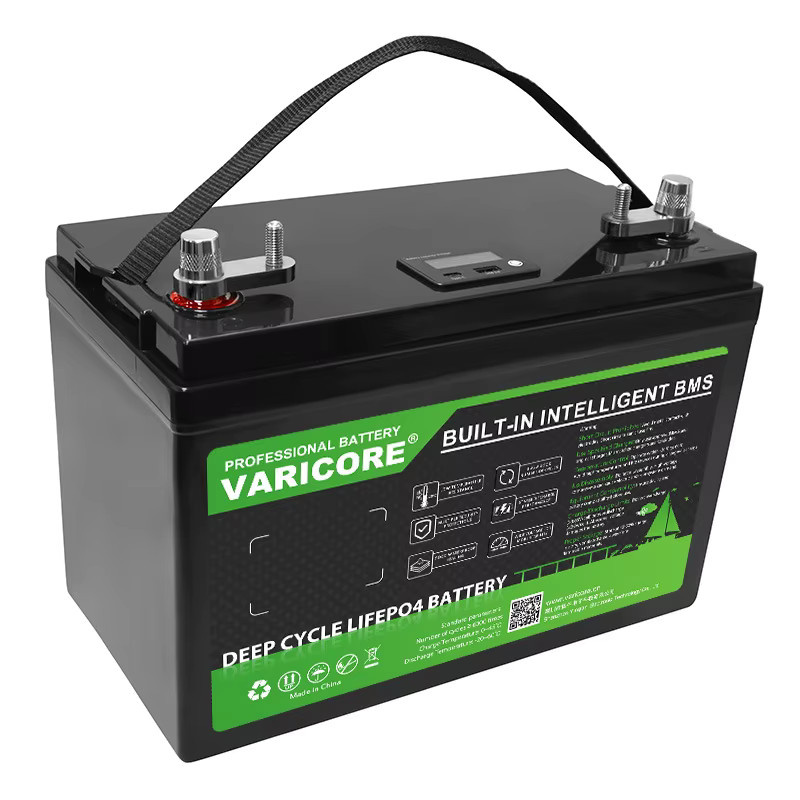 VariCore 12,8V 120Ah LiFePO4 Lithium-Eisenphosphat-Batteriepack mit integriertem BMS in Schwarz für Solarsysteme, Wohnmobile und Boote - Bild 3