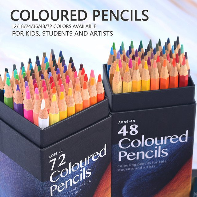 Professionelles Set ölige Buntstifte aus Holz für Künstler und Studenten in Multicolour - Bild 1