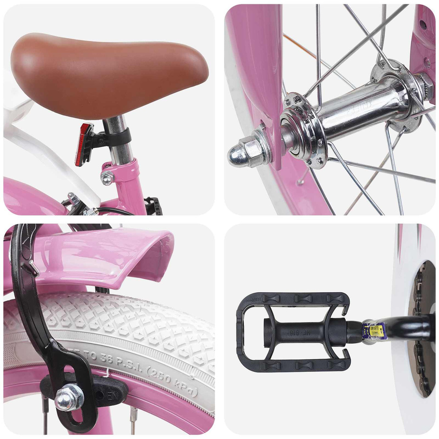 VD Home Furnishing Kinderfahrrad 12 Zoll Hellrosa - Bild 2