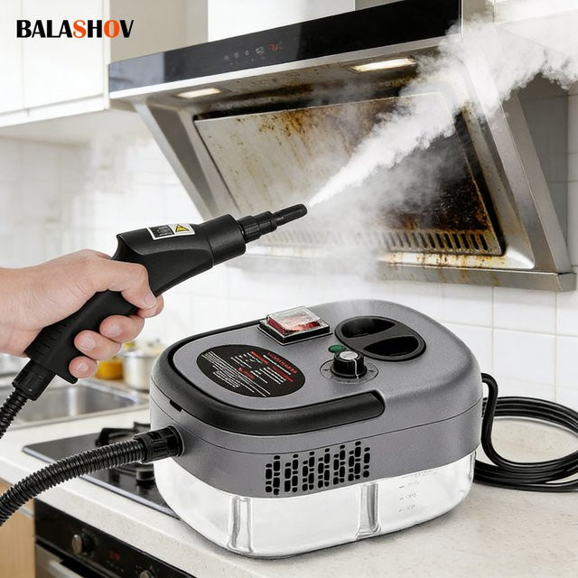 BALASHOV Handdampfreiniger mit 2500 W Hochtemperatur- und Druckreinigung in Rot für Auto und Haushalt - Bild 1