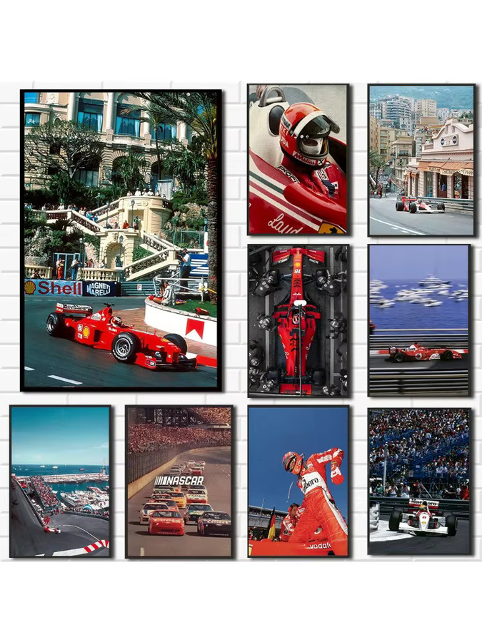 Potdemiel Vintage F1 Monaco Rennwagen Fotoposter als Leinwanddruck für deine Wanddekoration - Bild 4