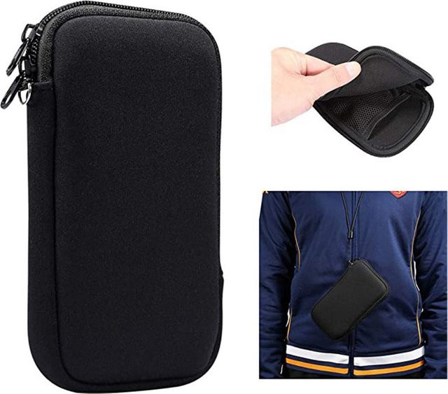 Tragbare Neopren-Handytasche und Aufbewahrungstasche für digitales Zubehör in Schwarz - Bild 1